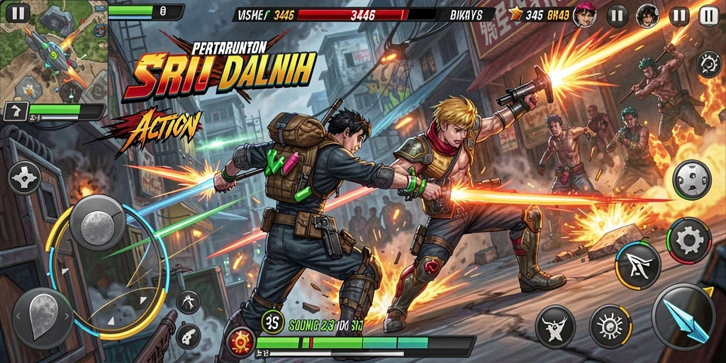 Tampilan gameplay seru dari game aksi 3446 yang menegangkan.
