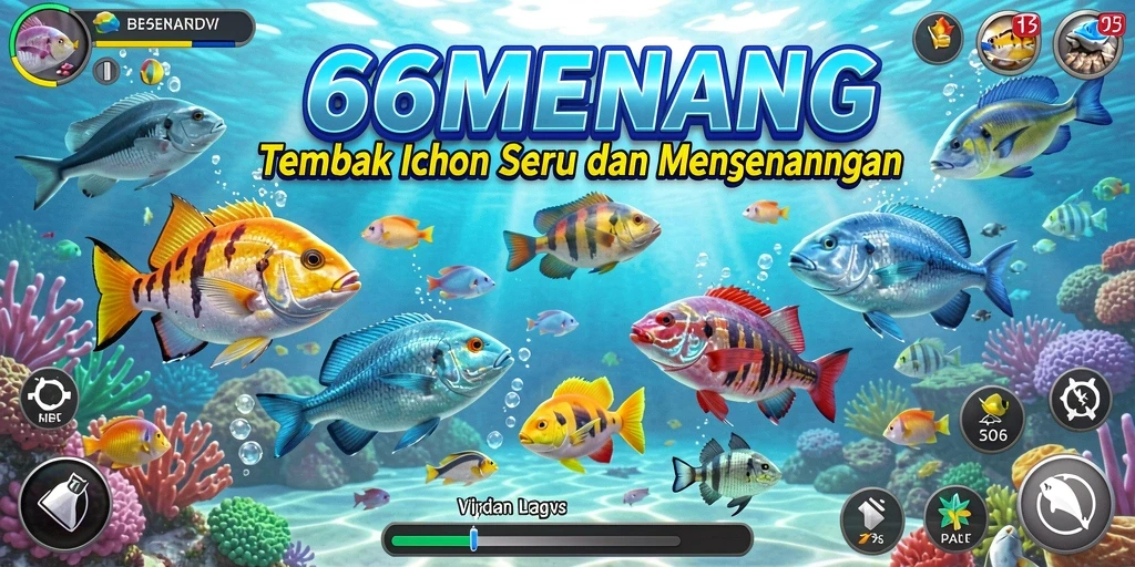 Tampilan permainan Tembak Ikan yang menarik dan seru.