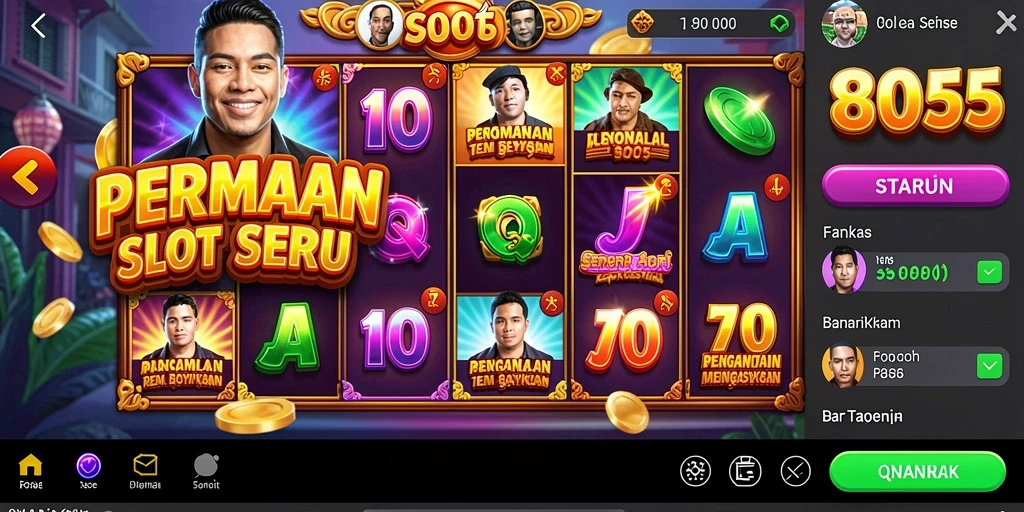 Tampilan gameplay Slot yang menarik dan interaktif di 8055.