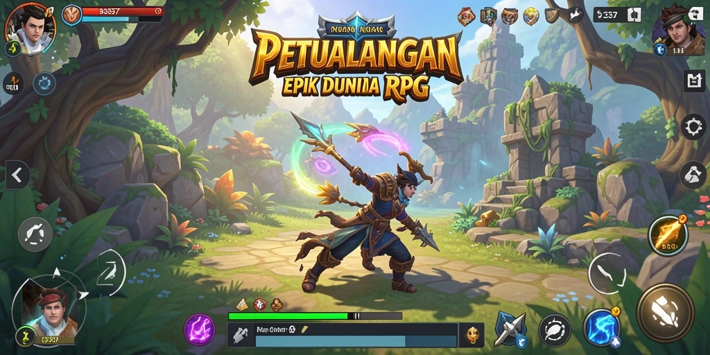 Tampilan gameplay RPG mendebarkan di 93337.