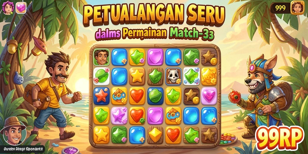 Screenshot gameplay 99RP menampilkan aksi mencocokkan objek yang menyenangkan.