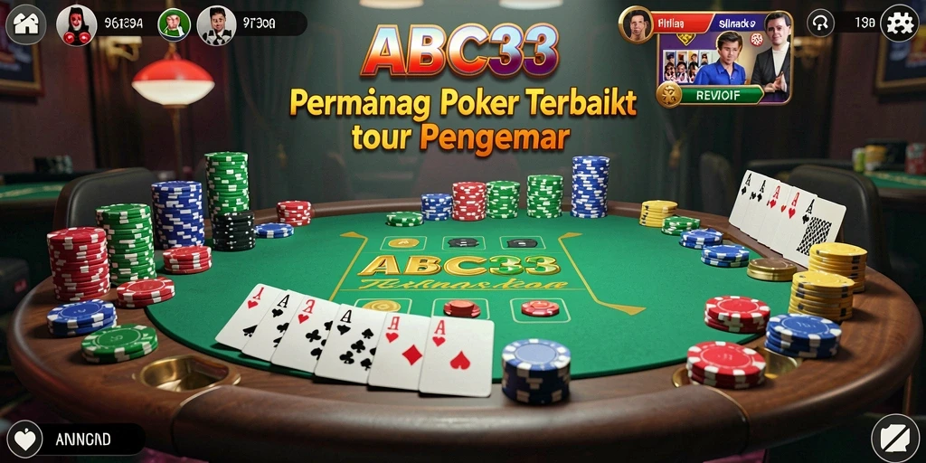 Screenshot gameplay ABC33 menampilkan serunya permainan Poker.