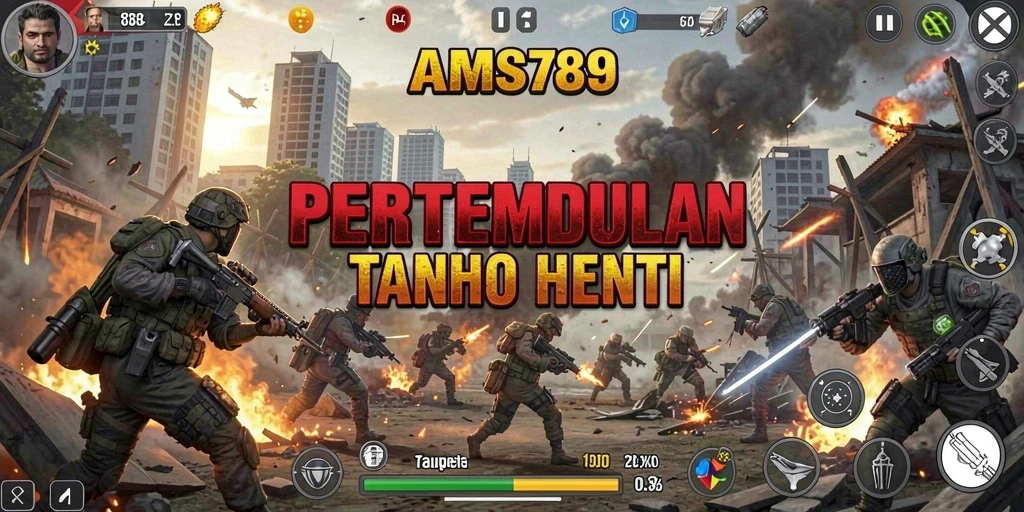 Tampilan gameplay seru dengan aksi pertempuran mendebarkan.