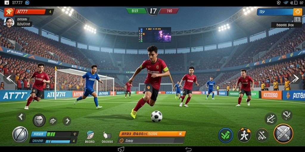 Screenshot gameplay AT777 menampilkan aksi olahraga yang mendebarkan.