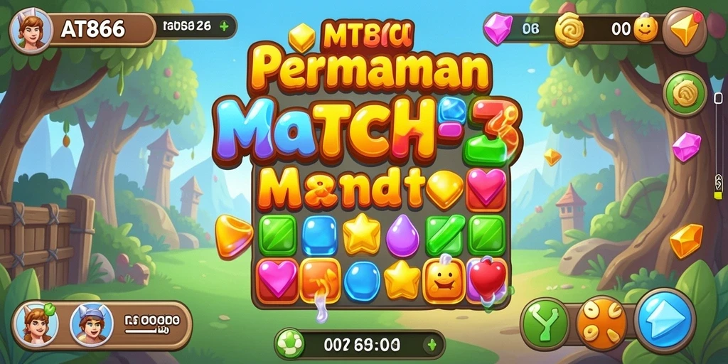 Tampilan screenshot gameplay AT866 dengan objek berwarna cerah.