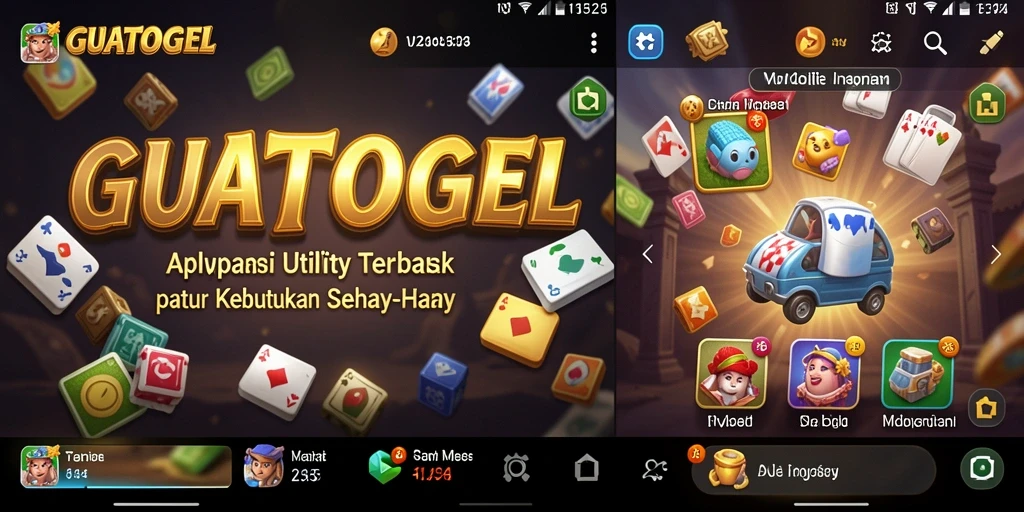 Tampilan utama GUATOGEL dengan fitur-fitur Utility yang lengkap.
