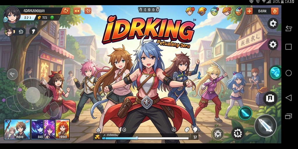 Tangkapan layar utama IDRKING menampilkan aksi seru dalam permainan Anime.