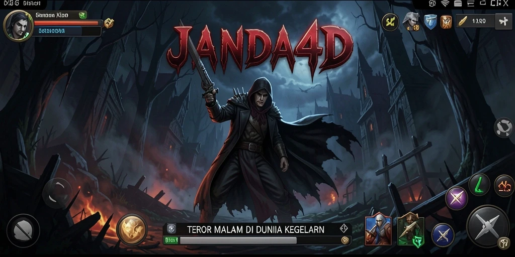 Tampilan gameplay menyeramkan dengan suasana kegelapan dan makhluk halus.