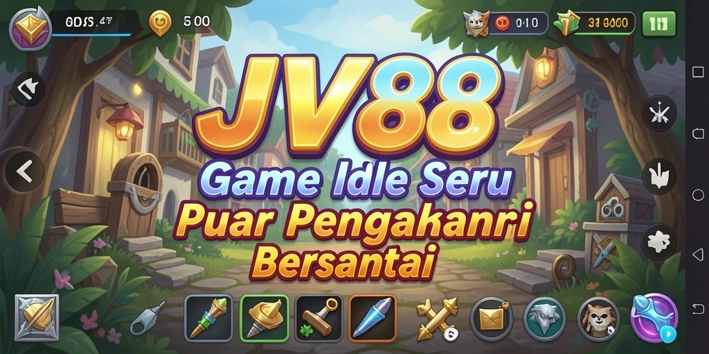 Tampilan gameplay JV88 yang menampilkan aktivitas Idle yang menarik.