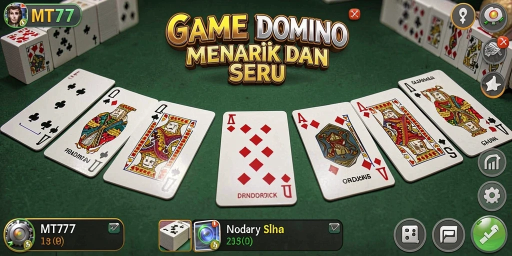 Tampilan menarik dari gameplay MT777 saat bermain Domino.