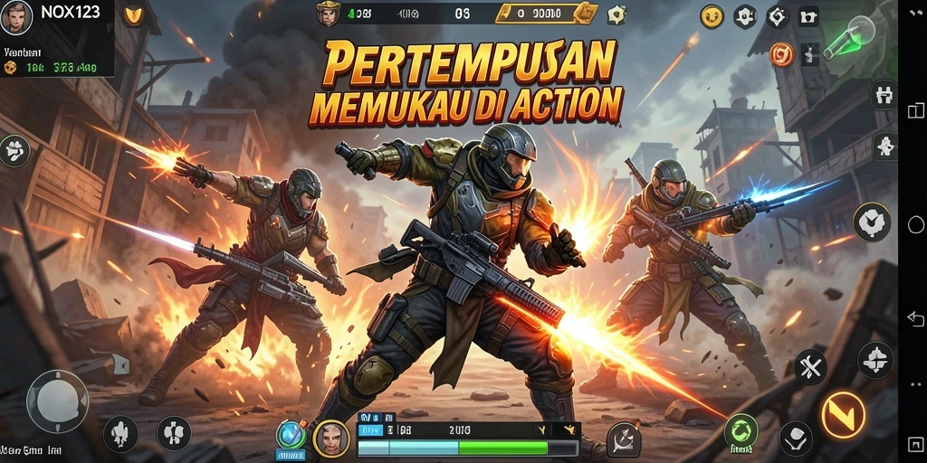 Gameplay mendebarkan dari NOX123 yang penuh aksi.