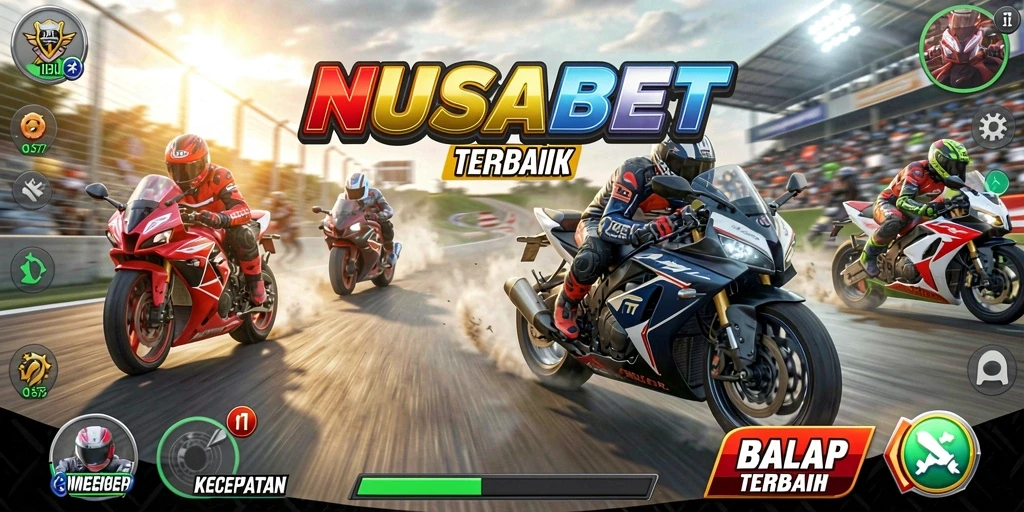 Screenshot NUSABET menampilkan balapan mendebarkan dan grafik yang memukau.
