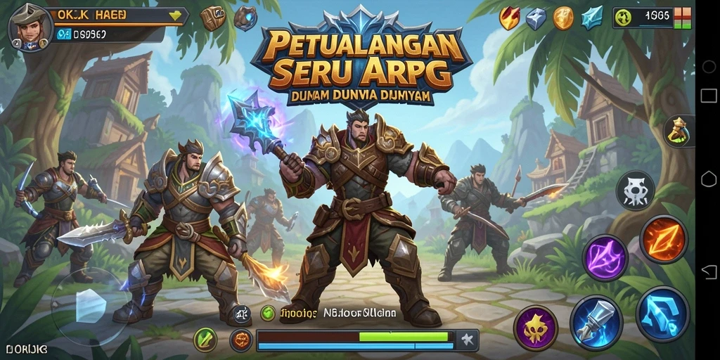 Gameplay seru di dunia ARPG dengan pertarungan epik.