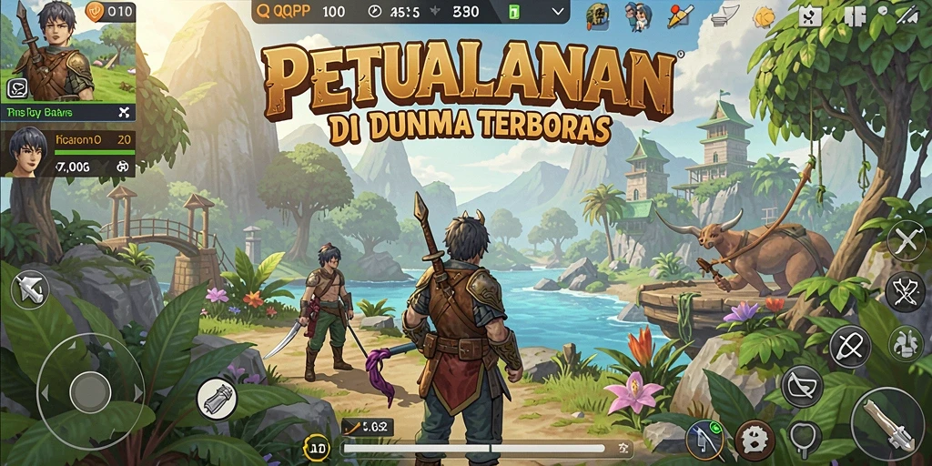 Tangkapan layar gameplay QQRP yang menunjukkan keindahan dunia terbuka.
