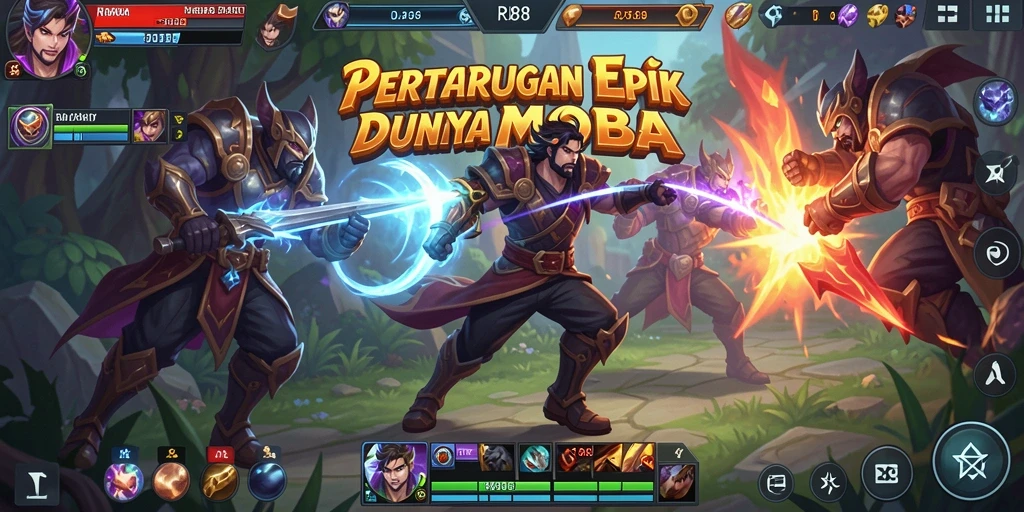 Gameplay MOBA yang seru dan strategis di RDI88.
