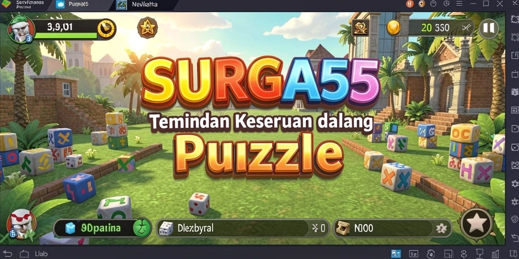 Screenshot gameplay SURGA55 menampilkan tantangan puzzle yang menarik.