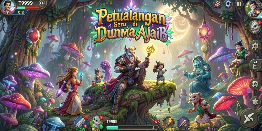 Screenshot gameplay T9999 yang menunjukkan aksi petualangan seru.