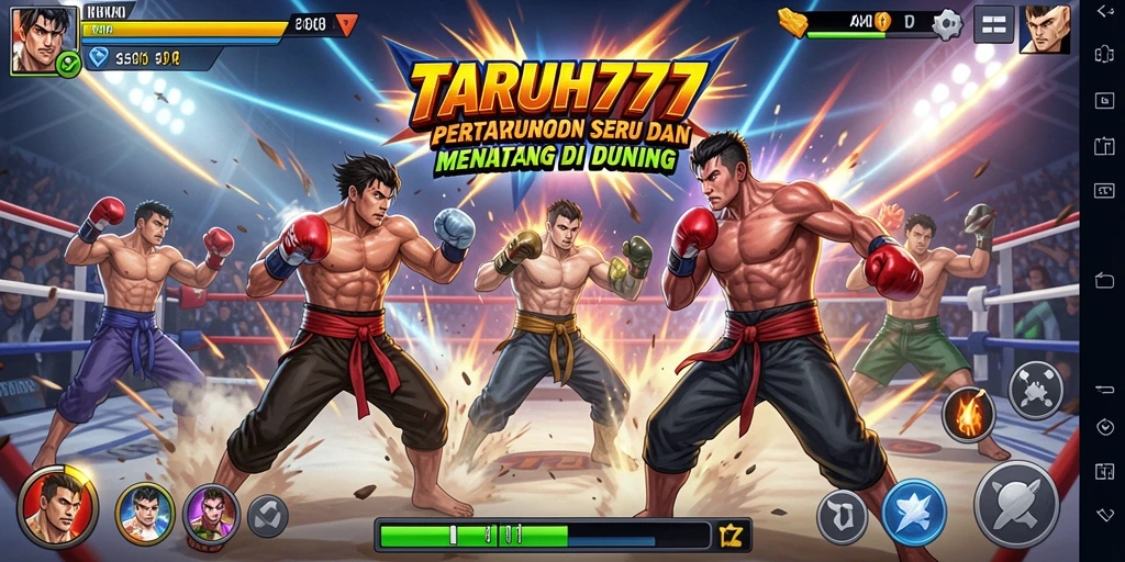 Screenshot utama TARUH777 menampilkan gameplay Fighting yang seru dan mendebarkan.
