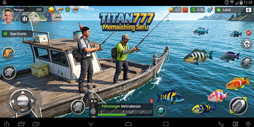 Gameplay Fishing yang seru dan menantang di TITAN777.