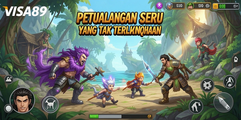 Screenshot utama VISA89 menampilkan gameplay yang memukau dan penuh aksi.