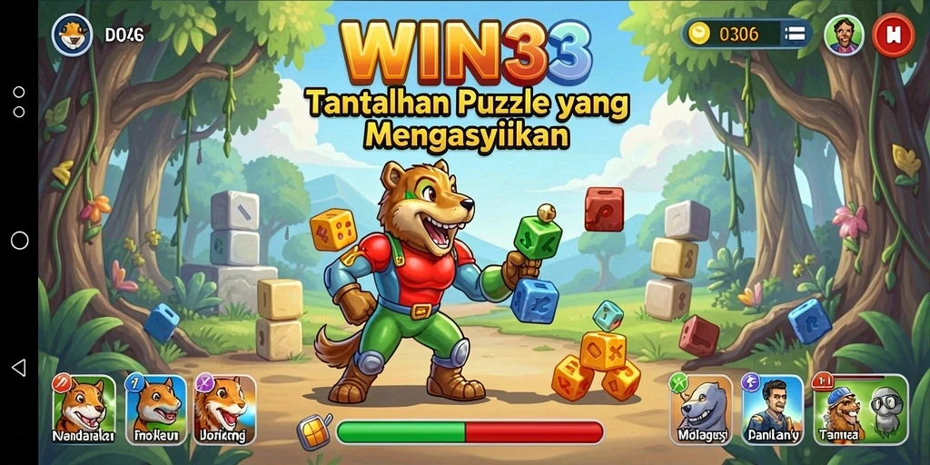 Tampilan gameplay WIN33 menampilkan berbagai tingkat kesulitan teka-teki.