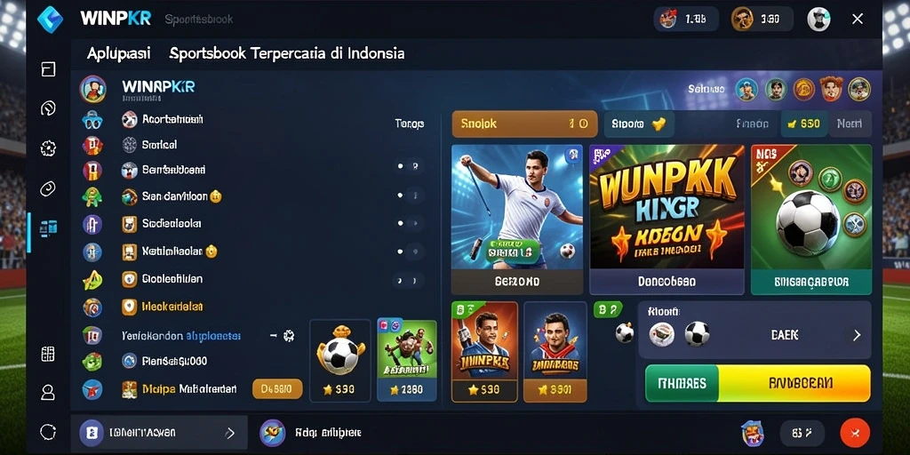 Tangkapan layar aplikasi WINPKR dengan tampilan taruhan yang menarik.